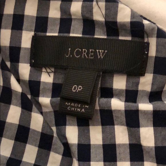 JCrew Ruffle one shoulder gingham top - Picture 4 of 4